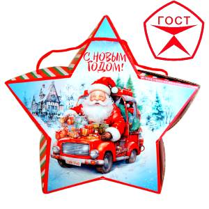 Детский подарок на Новый Год в жестяной упаковке весом 950 грамм по цене 1182 руб в Нефтекамске